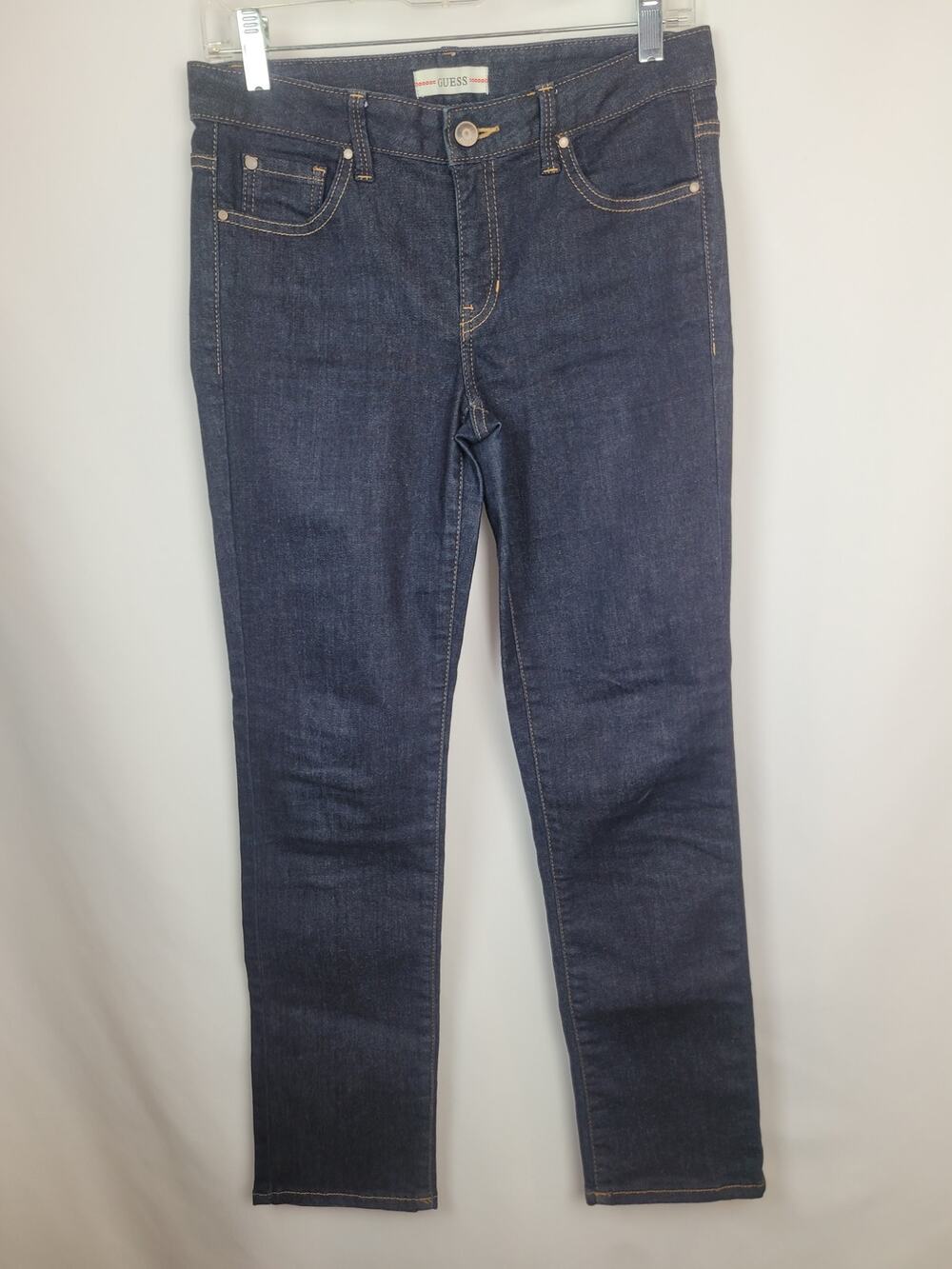 Guess Korea Women's Slim Straight Dark Wash Jeans Size 27x28